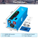 6000W DC 48V Split Phase Pure Sine Wave Inverter With Charger UL1741 Standard