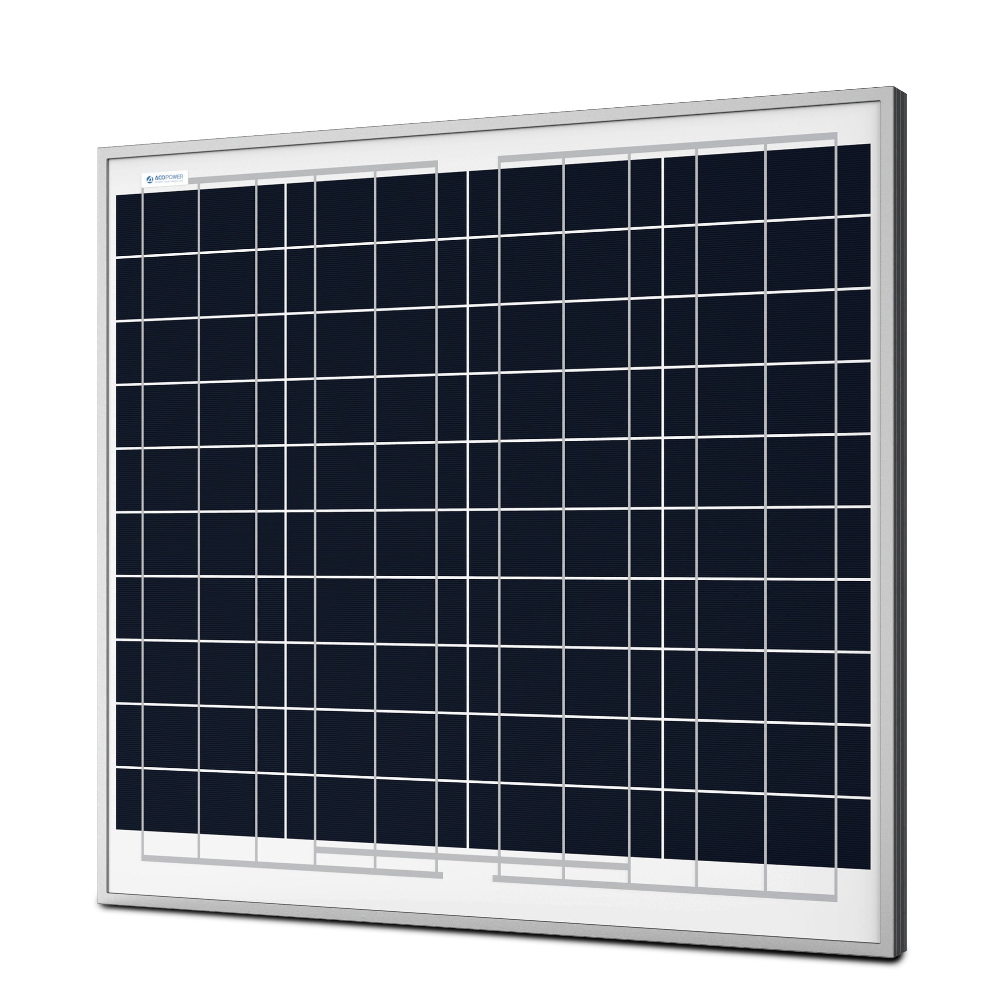 ACOPOWER 60 Watts Polycrystalline Solar Panel, 12V