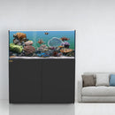 Aqua Dream 130 Gallon Coral Reef Aquarium Ultra Clear Glass Tank & Built in Sump All Black REEF-1200-BK - Serenity Provision