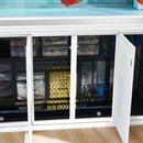 Aqua Dream 145 Gallon Tempered Glass Aquarium White and Silver AD-1260-WS - Serenity Provision