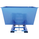 Vestil Steel Heavy Duty Self Dumping Hopper 5 Cubic Yard 6000 Lb. Capacity Blue - D-500-HD