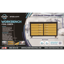 6ft Storage Cabinet with Workbench (10 Drawers)