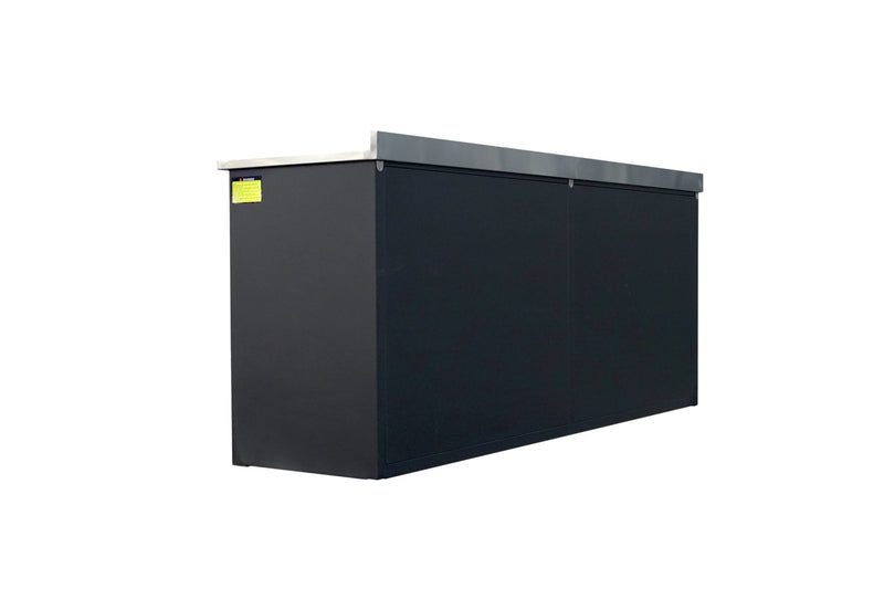 7' Garage Storage Cabinets with Workbench (20 Drawers)