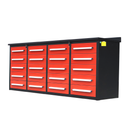7' Garage Storage Cabinets with Workbench (20 Drawers)