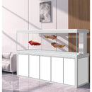 Aqua Dream 400 Gallon Tempered Glass Aquarium White Silver AD-2320-WS - Serenity Provision