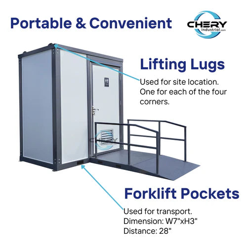 Bastone Handicap-Accessible Portable Restroom for Disabled - PM000122 - Serenity Provision