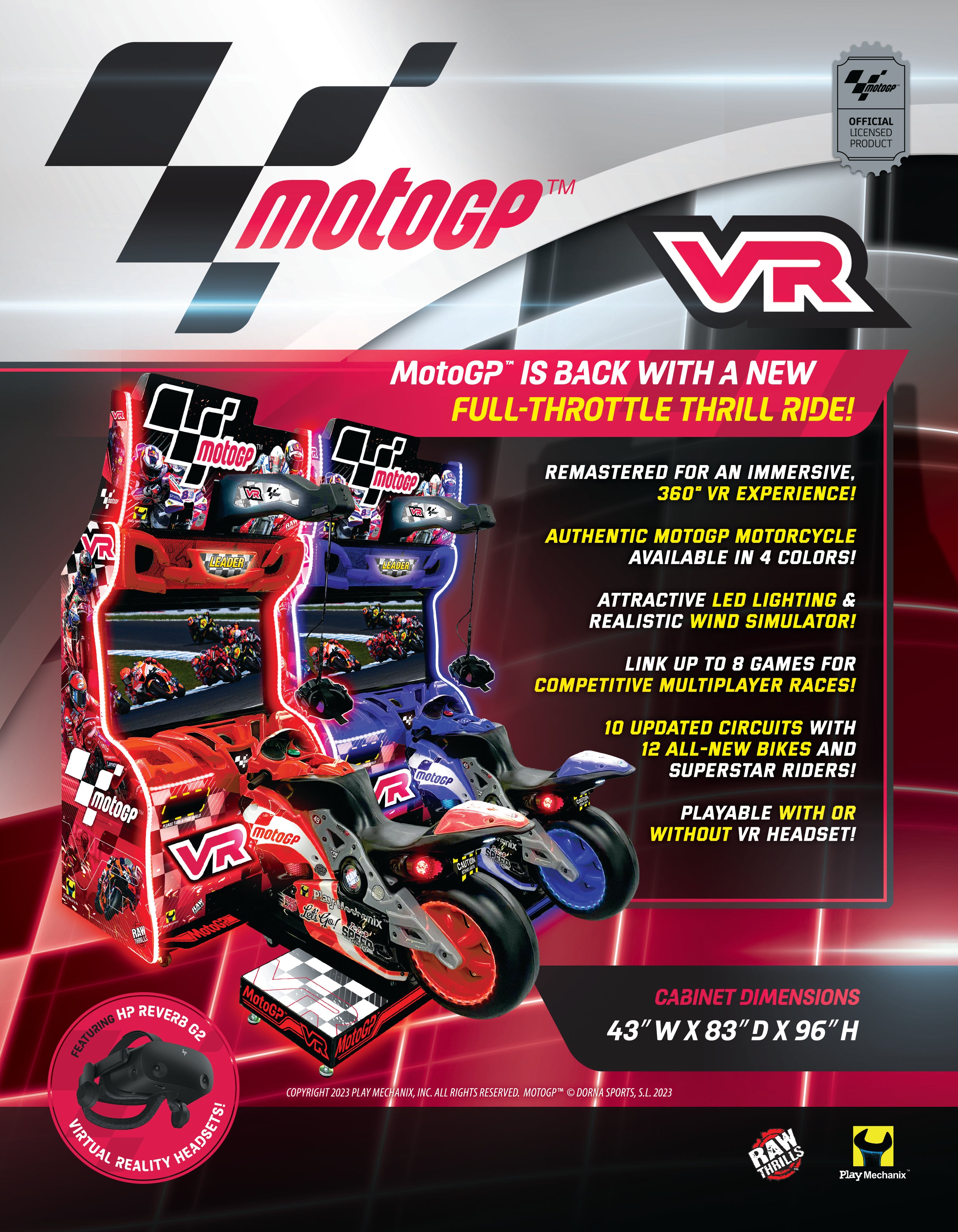 Raw Thrills MotoGP VR Arcade Game