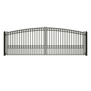 18x6 ft Steel Dual Swing Driveway Gate - PARIS Style