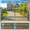 18x6 ft Steel Dual Swing Driveway Gate - PARIS Style