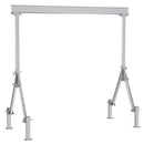 Vestil Aluminum Fixed Height Gantry Crane With Adjustable Leveling Option 12 ft. X 10 ft. 2000 lb. Capacity Silver - FHA-2-12-10-ALO