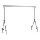 Vestil Aluminum Fixed Height Gantry Crane With Adjustable Leveling Option 15 ft. X 10 ft. 2000 lb. Capacity Silver - FHA-2-15-10-ALO