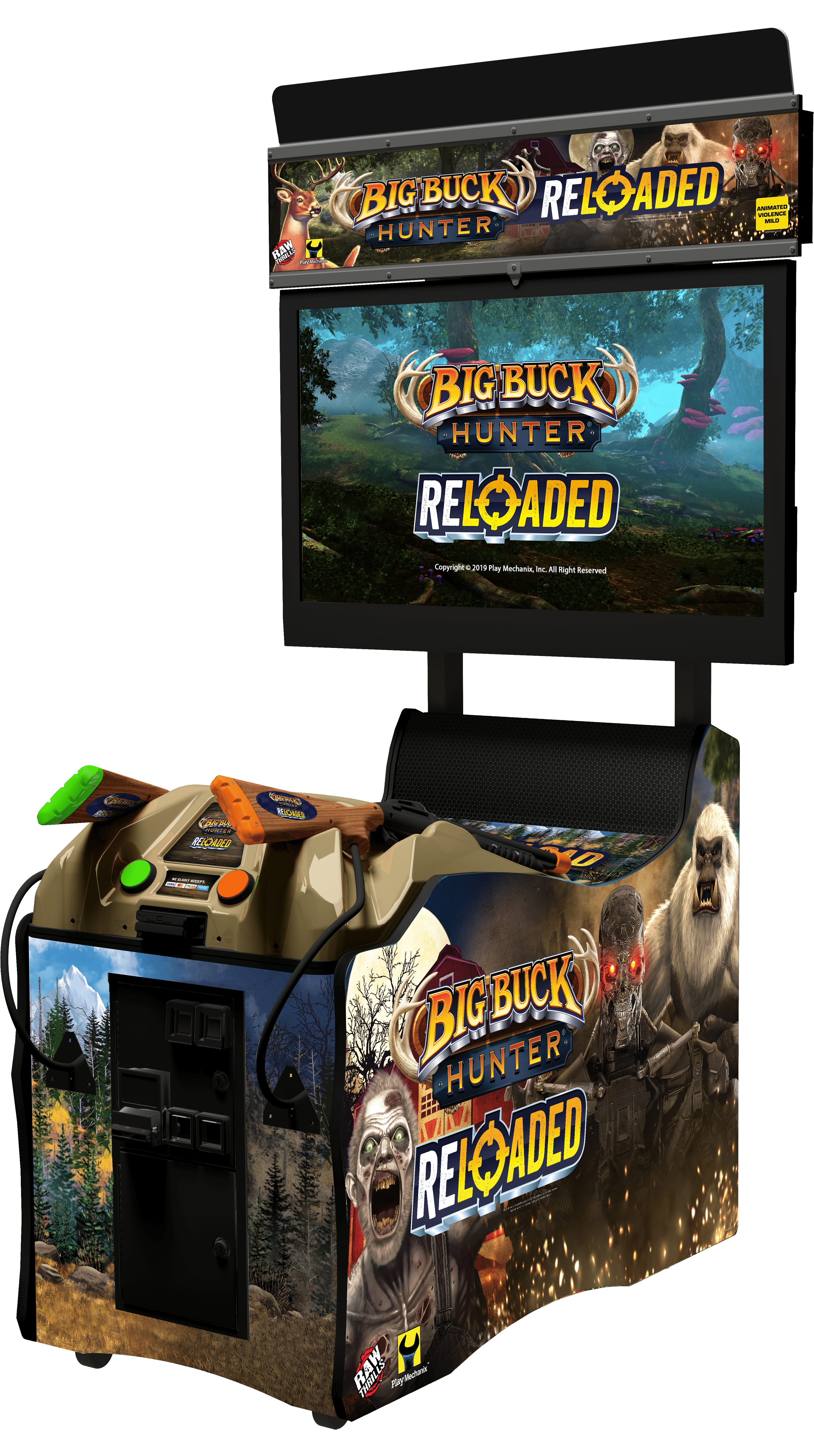 Raw Thrills Big Buck Hunter Panorama Arcade Game