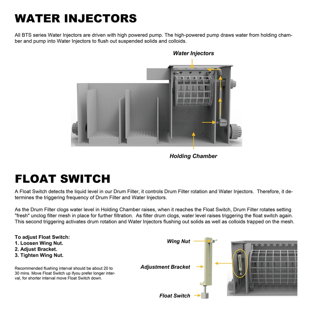 Macro Drum Pond Filter Integrated Filtration Equipment 10 Tons 2600 GPH - BTS10 - Serenity Provision