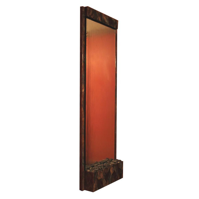 Aura Waterfalls Bronze Mirror Wall Fountain | 4ft