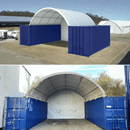 Gold Mountain 20x20 ft Container Shelter with Closed Back Panel
