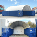 Gold Mountain 20x40 ft Container Shelter with Closed Back Panel
