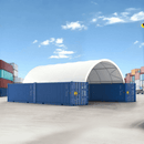 Gold Mountain 20x40 ft Container Shelter with Closed Back Panel