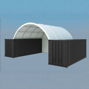 Gold Mountain 20x40 ft Container Shelter with Closed Back Panel