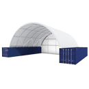 Gold Mountain 40x40x13 ft Container Shelter with Closed Back Panel