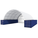 Gold Mountain 40x40x15 ft Container Shelter with Closed Back Panel