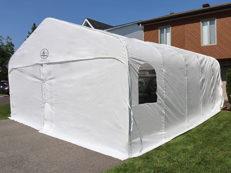 Deluxe Double Car Shelter 18x20 ft