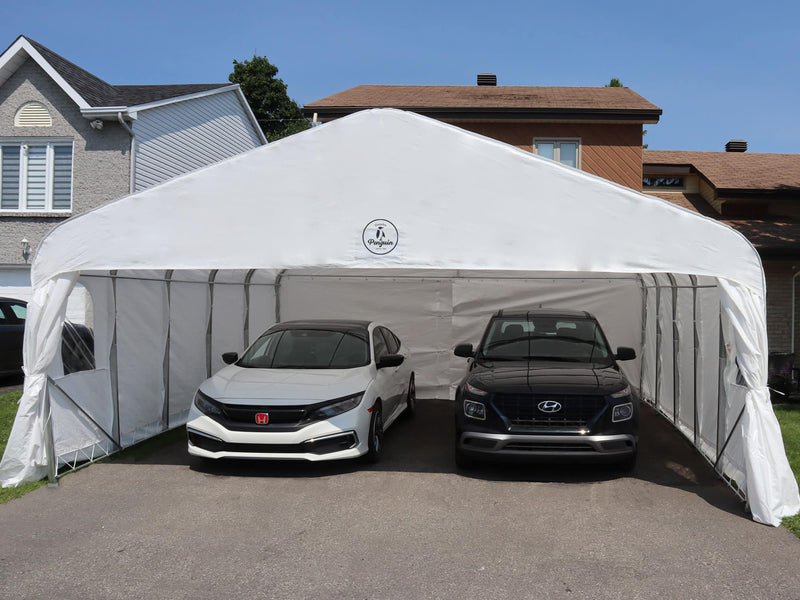 Deluxe Double Car Shelter 18x20 ft