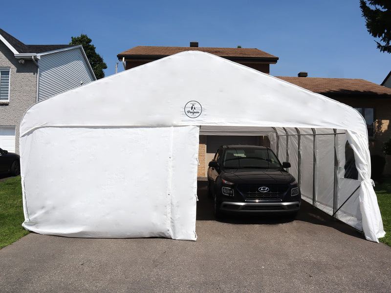 Deluxe Double Car Shelter 18x20 ft