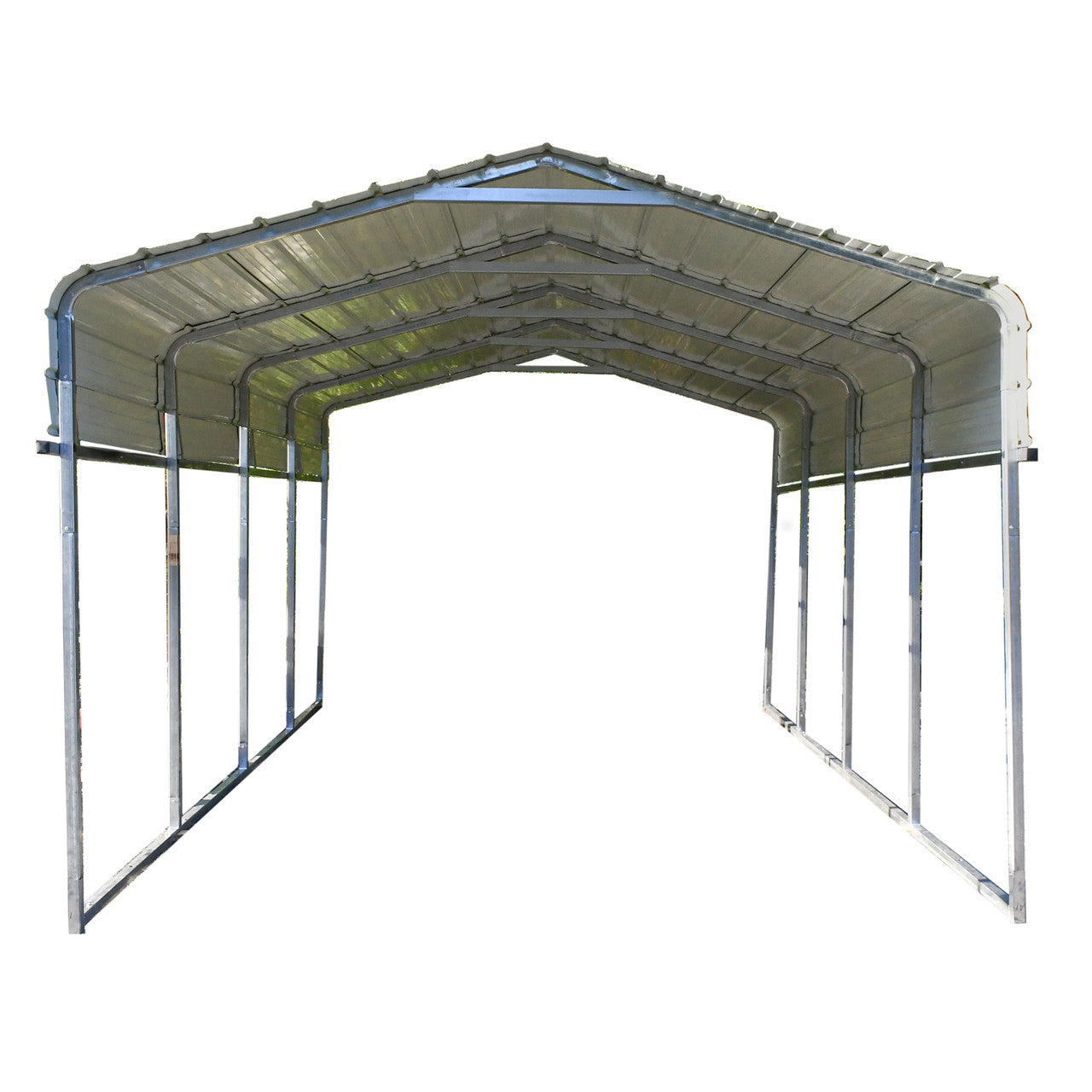Aleko 12W x 30L x 10H ft. Metal Carport with Corrugated Roof Panels – Gray CPM12X29GY-AP - Serenity Provision