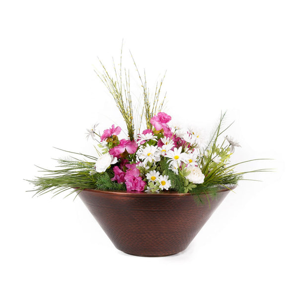The Outdoor Plus Cazo Planter Bowl Hammered Copper OPT-RXXCPO - Serenity Provision