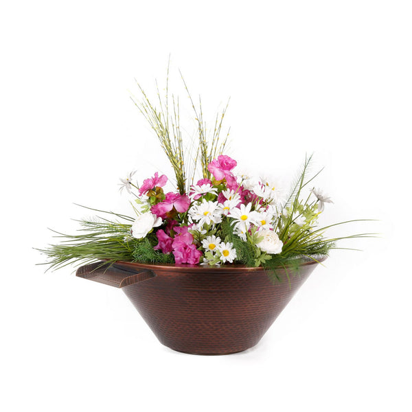 The Outdoor Plus Cazo Planter & Water Bowl Hammered Copper OPT-RXXCPW - Serenity Provision