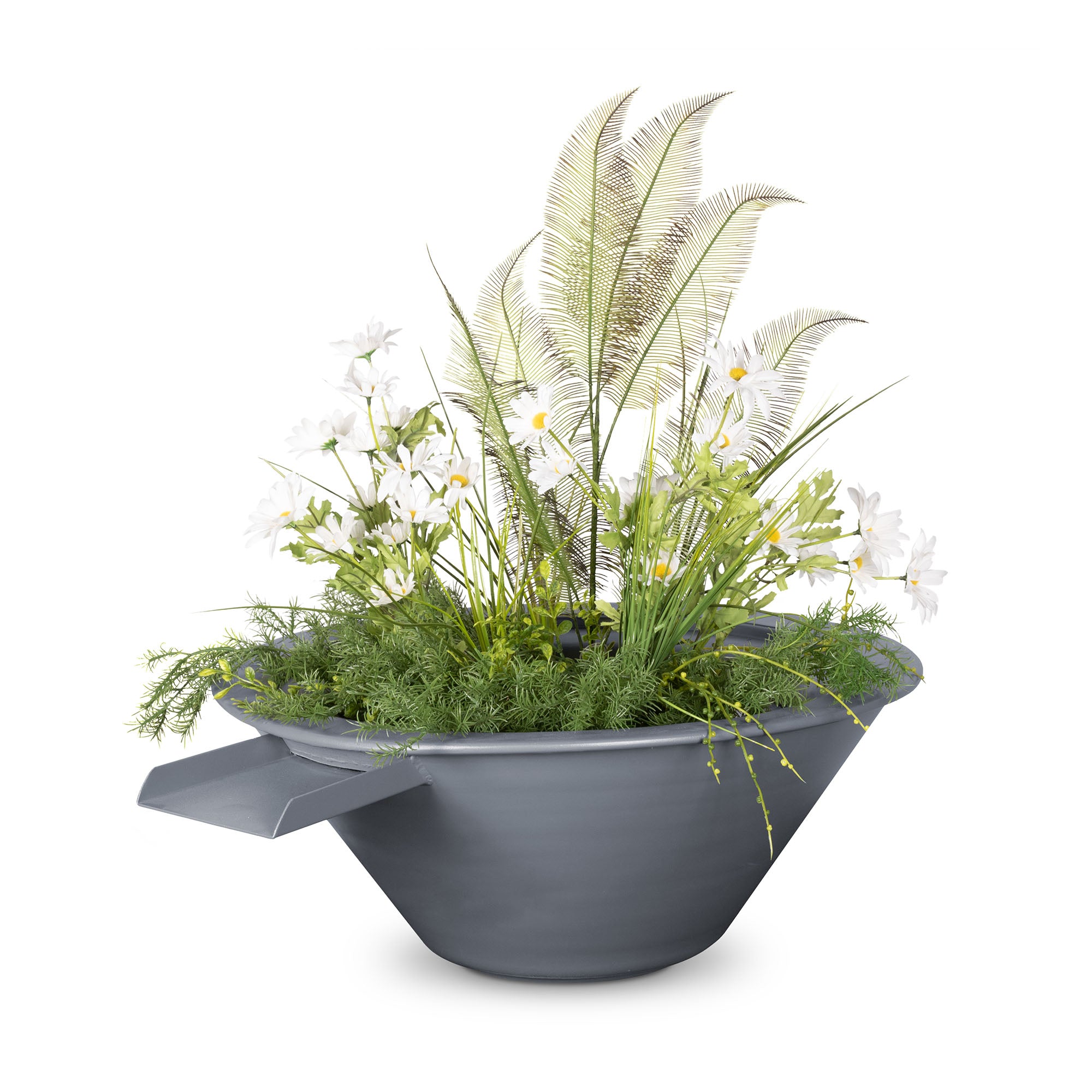 The Outdoor Plus Cazo Planter & Water Bowl Powder Coated Metal OPT-RXXPCPW - Serenity Provision
