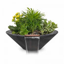 The Outdoor Plus Cazo Planter & Water Bowl GFRC Wood Grain OPT-XXRWGPW - Serenity Provision