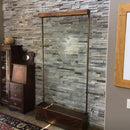 Aura Clear Glass Fountain | Large Free Standing Vertical Waterfall Wall