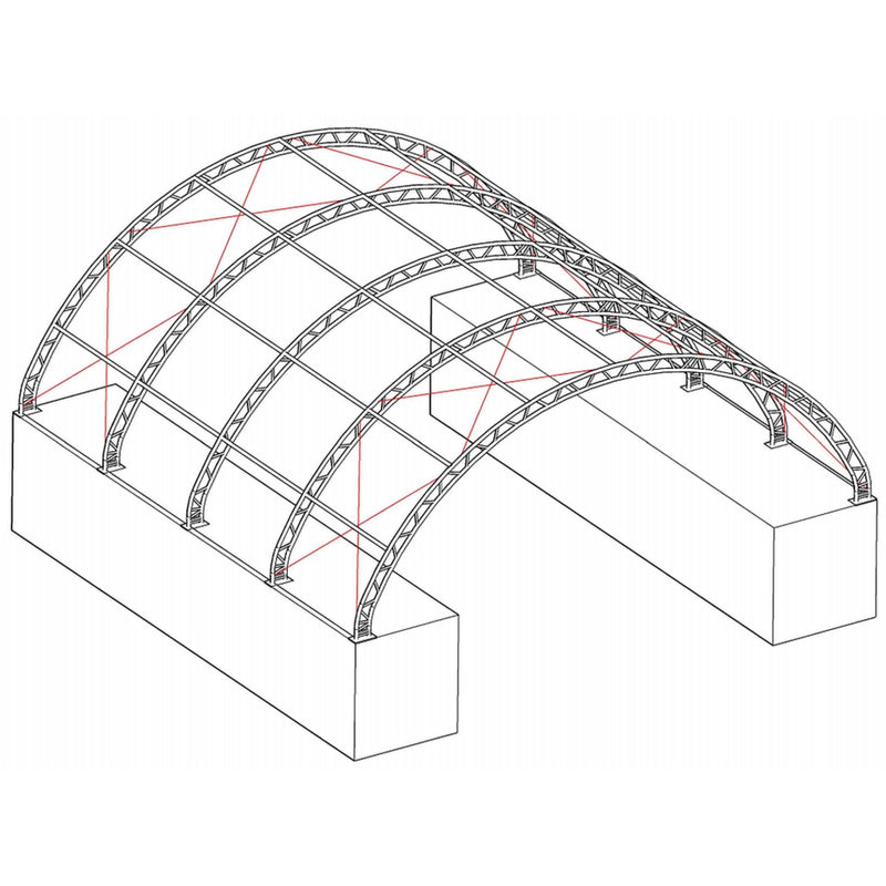 Gold Mountain 40'x40'x15' Double Truss Shipping Container Canopy Shelter