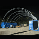 Gold Mountain 40'x40'x15' Double Truss Shipping Container Canopy Shelter, Outside