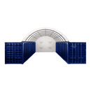 Gold Mountain 20x40 ft Container Shelter with Closed Back Panel