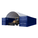 Gold Mountain 20x40 ft Container Shelter with Closed Back Panel