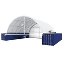Gold Mountain 40x40x13 ft Container Shelter with Closed Back Panel