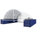 Gold Mountain 40x40x15 ft Container Shelter with Closed Back Panel