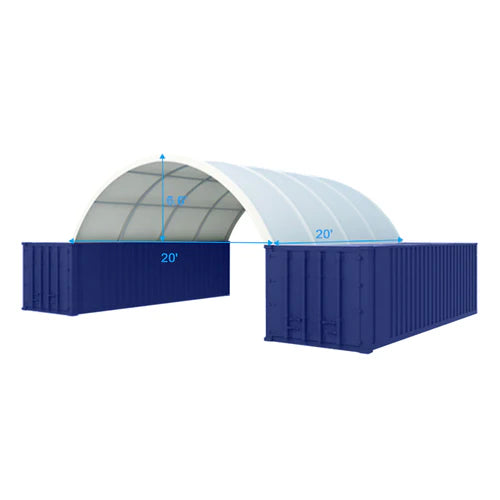 Gold Mountain Shipping Container Canopy Shelter 20'x20' -  SC000126 - Serenity Provision