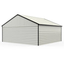 Chery Industrial 23 x 22 ft Double Garage Metal Shed with Side Entry Door