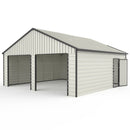 Chery Industrial 23 x 22 ft Double Garage Metal Shed with Side Entry Door