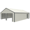 Chery Industrial 25 x 33 ft Double Garage Metal Shed with Side Entry Door