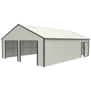 Chery Industrial 25 x 33 ft Double Garage Metal Shed with Side Entry Door