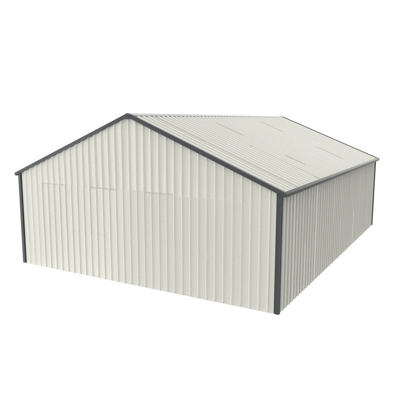 Chery Industrial 25 x 33 ft Double Garage Metal Shed with Side Entry Door