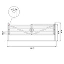 20 ft Farm Driveway Gate with Diagonal Tubes, Dual Swing