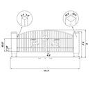 20x8 ft Dual Swing Driveway Gate with Ornamental Posts