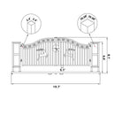 20x8 ft Dual Swing Driveway Gate with Ornamental Posts