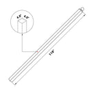 10'x4"x4" Gate Post with Brackets for Dual Swing Driveway Gates, Set of 2