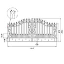 16x8 ft Dual Swing Driveway Gate with Star Pattern